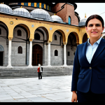 Businesswoman in Istanbul**

"A professional businesswoman in a modest business suit, standing in front of the Hagia Sophia in Istanbul, Turkey, fully clothed, appropriate attire, safe for work, perfect anatomy, natural proportions, professional photography, high quality, professional, family-friendly."

**