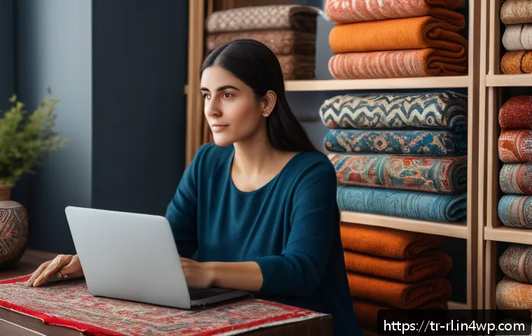 세일즈 퍼널에서의 고객 반응 예측하기 - A modern e-commerce customer journey scene set in Istanbul, showing a diverse Turkish woman using a ...